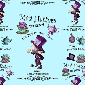 Alice in Wonderland Mad Hatter Tea Shop Turquoise