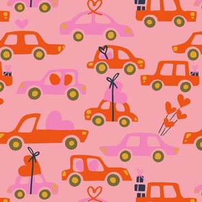 Love delivery - cute Valentine's Day design in Red and Pink