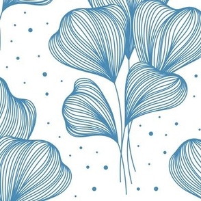 2382 Large - Hand drawn abstract flowers