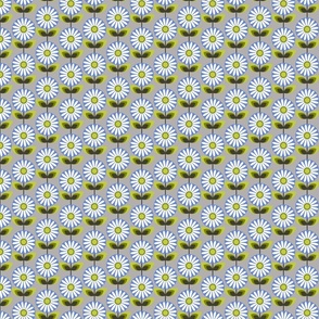 Small scale • Field of Daisies grey background