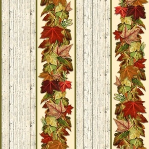 MAPLE STRIPE - AUTUMNAL GARDEN COLLECTION (CREAM)