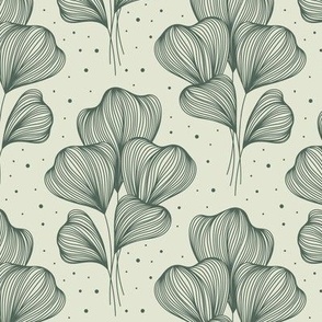 2386 Medium - Hand drawn abstract flowers