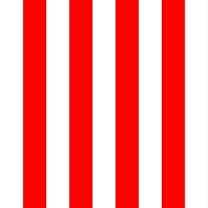 Florida Red and  White Vertical Stripes