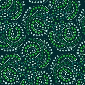 Green Metallic Dot Art