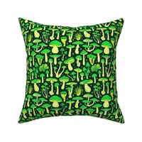 Deadly Mushrooms Neon Green 1/2 size
