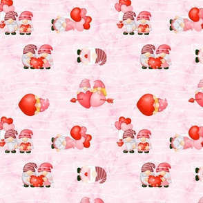Pink Gnomes in Love 