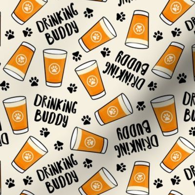Drinking Buddy - Dog and Beers - Beer glass - cream - LAD22