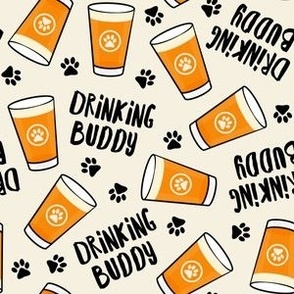 Drinking Buddy - Dog and Beers - Beer glass - cream - LAD22