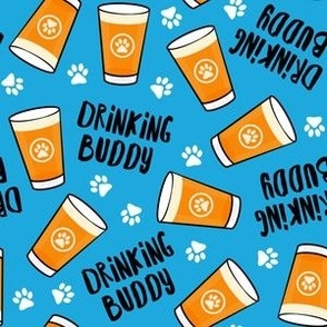 Drinking Buddy - Dog and Beers - Beer glass - blue - LAD22