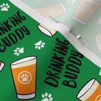 Drinking Buddy - Dog and Beers - Beer glass - green - LAD22
