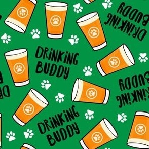 Drinking Buddy - Dog and Beers - Beer glass - green - LAD22