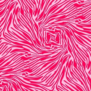 zebra swirls pale pink and red