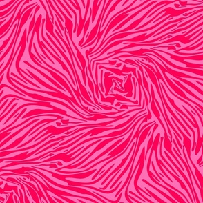 zebra swirls in hot pink and red 