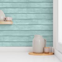 Light Teal Broad Horizontal Stripes - Large Scale - Watercolor Aqua Background Textured