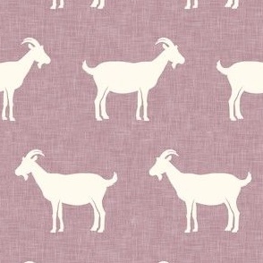 goats - farm animals -  mauve - LAD22