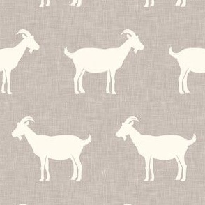 goats - farm animals - greige  - LAD22