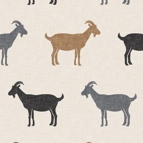 goats - farm animals - multi neutrals  - LAD22