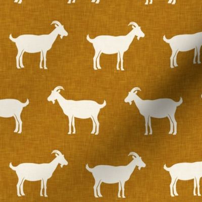 goats - farm animals - mustard  - LAD22