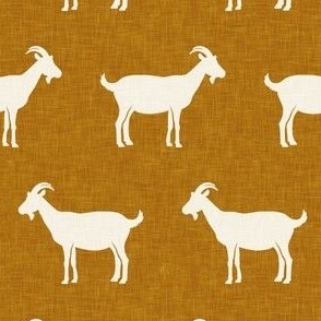 goats - farm animals - mustard  - LAD22