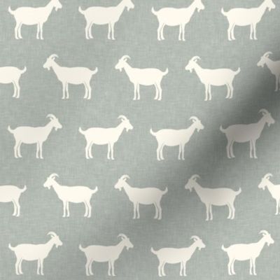 (small scale) goats - farm animals - soft sage  - LAD22