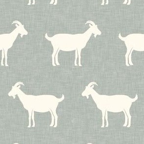 goats - farm animals - soft sage  - LAD22