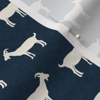 (small scale) goats - farm animals - dark blue  - LAD22