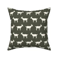 goats - farm animals - olive green  - LAD22