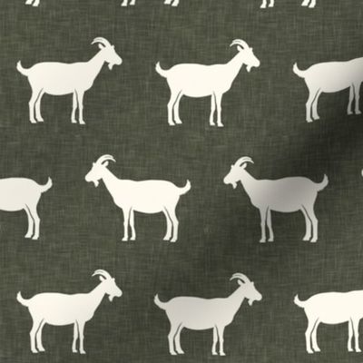 goats - farm animals - olive green  - LAD22