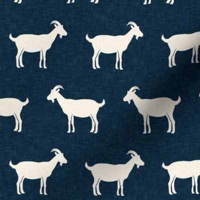 goats - farm animals - dark blue  - LAD22
