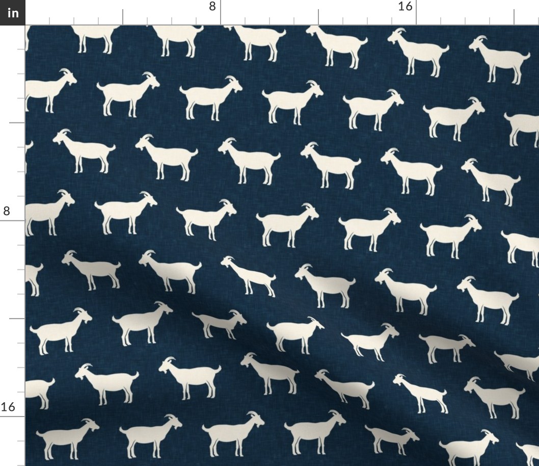 goats - farm animals - dark blue  - LAD22