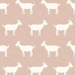 (small scale) goats - farm animals - dusty pink  - LAD22