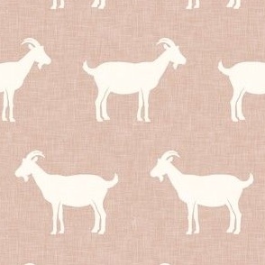 goats - farm animals - dusty pink  - LAD22