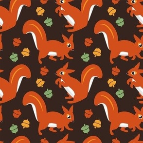 Red Squirrels and Acorns - 8 inch