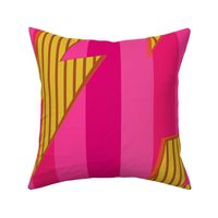 Ziggy Bowie Thunderbolt Pink with Stripes