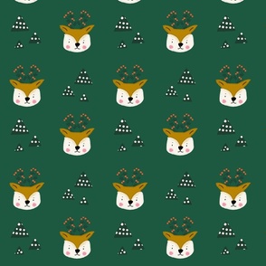 Cute Christmas reindeer Green 