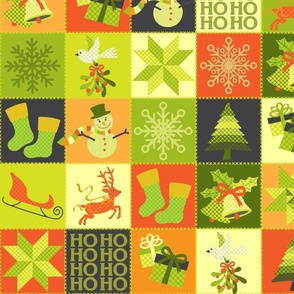 Christmas Cross Stitch Cheater Quilt