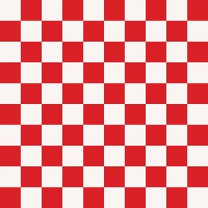 Red and White Holiday Checkerboard