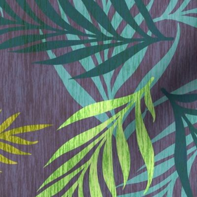 Tropical pattern with colorful palm leaves. Exotic pattern.