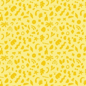 Abstract blob shapes Matisse - yellow