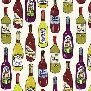 Whimsical Wine Bottles-Color