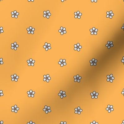 Petite Plaid Flower - Apricot