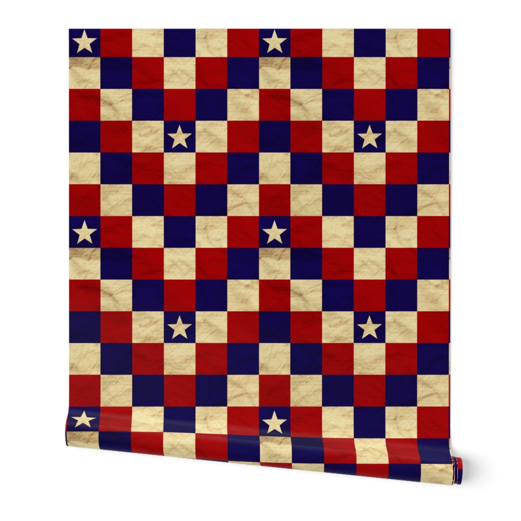 Patriotic Cheater Quilt - Stars