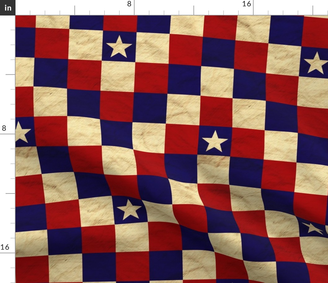 Patriotic Cheater Quilt - Stars