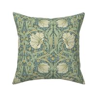 PIMPERNEL IN VINTAGE ORIGINAL LIGHT - WILLIAM MORRIS - smaller repeat