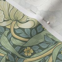 PIMPERNEL IN VINTAGE ORIGINAL LIGHT - WILLIAM MORRIS - smaller repeat