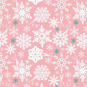 Paper Snowflakes- Pink