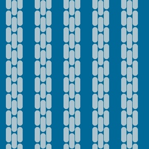 Blue Chain lInk Stripe with White 
