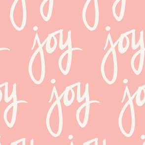 Joy Hand Lettered | Pink + Marshmallow 