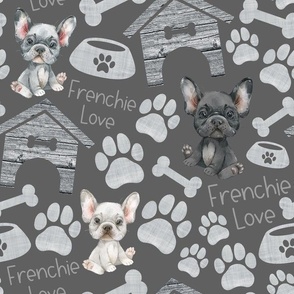 Frenchie Love grey