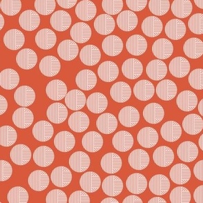 Orange geometric circles